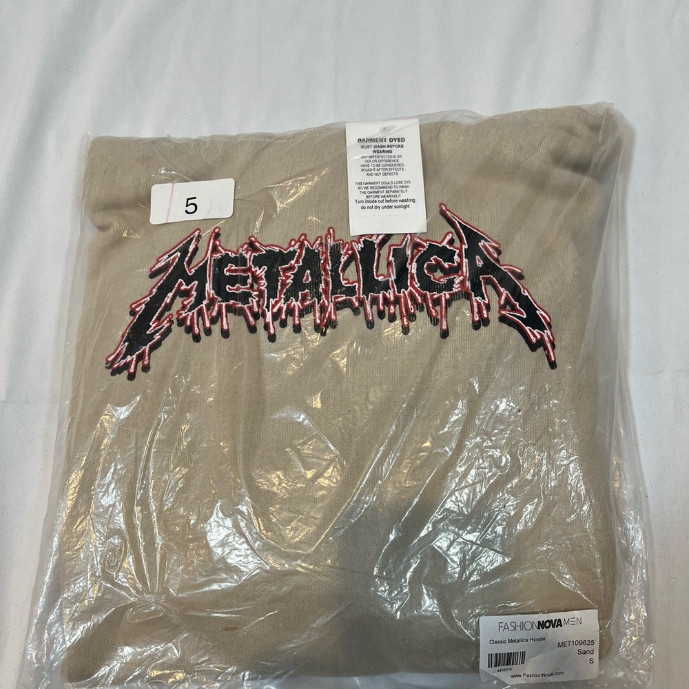 Tan Fashionova Metallica Hoodie